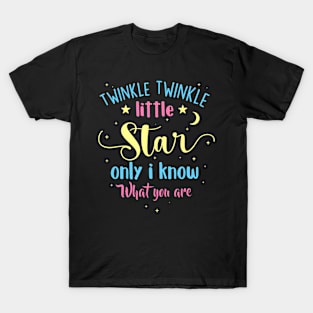 Twinkle Twinkle Little Star Gender Reveal Party Baby Shower T-Shirt